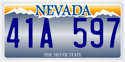 NV license plate 41A597