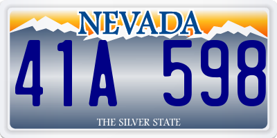 NV license plate 41A598