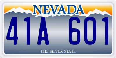 NV license plate 41A601