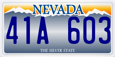 NV license plate 41A603