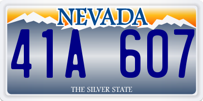 NV license plate 41A607