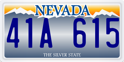 NV license plate 41A615