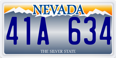NV license plate 41A634