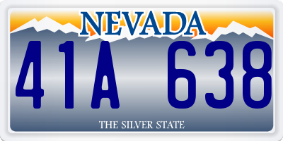 NV license plate 41A638