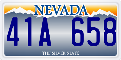 NV license plate 41A658