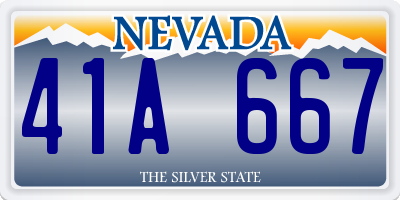 NV license plate 41A667