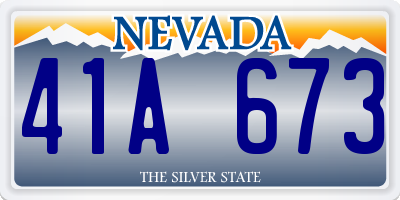 NV license plate 41A673
