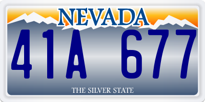 NV license plate 41A677