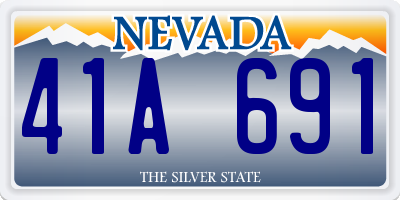 NV license plate 41A691