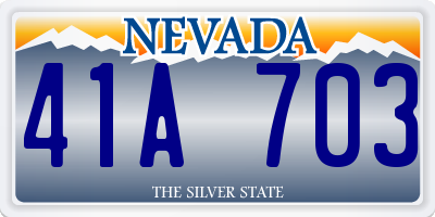 NV license plate 41A703