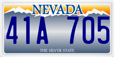 NV license plate 41A705