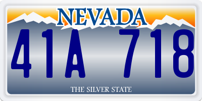 NV license plate 41A718