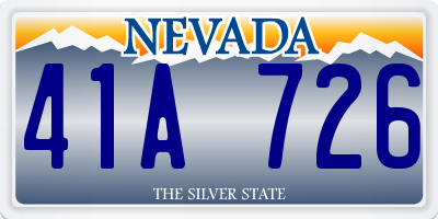NV license plate 41A726