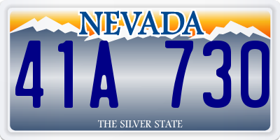 NV license plate 41A730