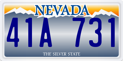 NV license plate 41A731