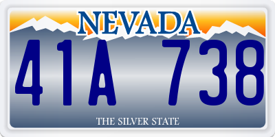 NV license plate 41A738
