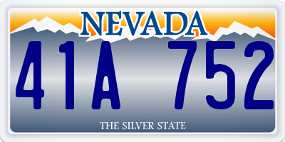 NV license plate 41A752
