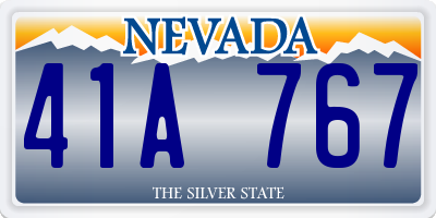 NV license plate 41A767