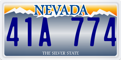 NV license plate 41A774