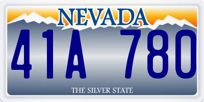 NV license plate 41A780