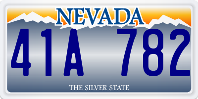 NV license plate 41A782