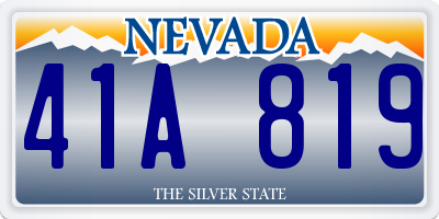 NV license plate 41A819