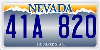 NV license plate 41A820