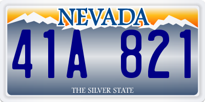 NV license plate 41A821