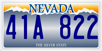 NV license plate 41A822