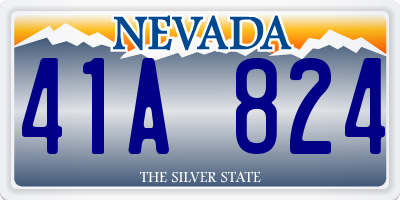 NV license plate 41A824