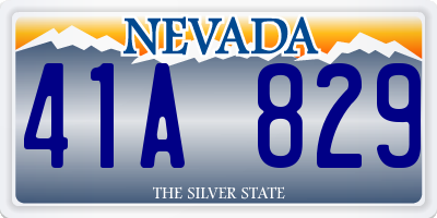 NV license plate 41A829