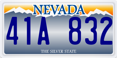 NV license plate 41A832