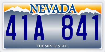 NV license plate 41A841