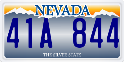 NV license plate 41A844