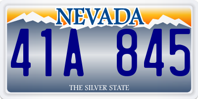 NV license plate 41A845