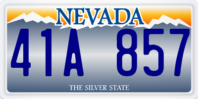 NV license plate 41A857