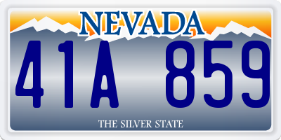 NV license plate 41A859