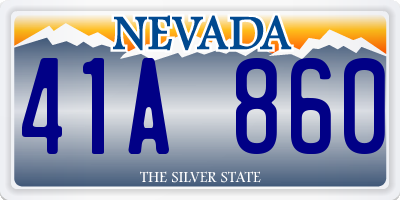 NV license plate 41A860