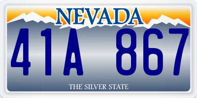 NV license plate 41A867