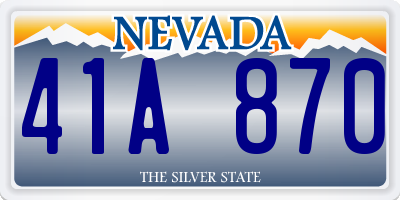 NV license plate 41A870