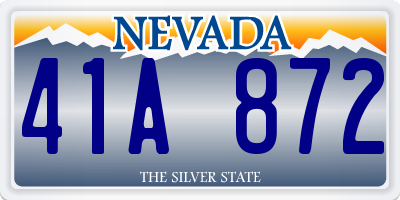 NV license plate 41A872