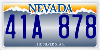 NV license plate 41A878