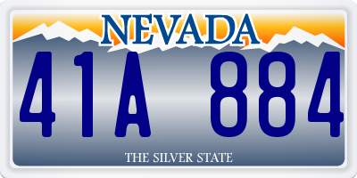 NV license plate 41A884