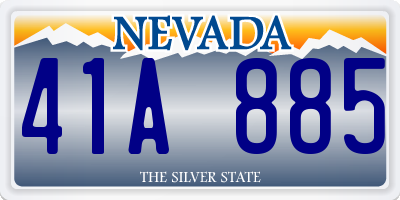 NV license plate 41A885