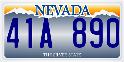 NV license plate 41A890