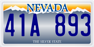 NV license plate 41A893