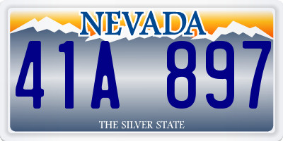 NV license plate 41A897