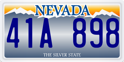 NV license plate 41A898