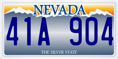 NV license plate 41A904