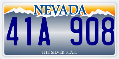 NV license plate 41A908